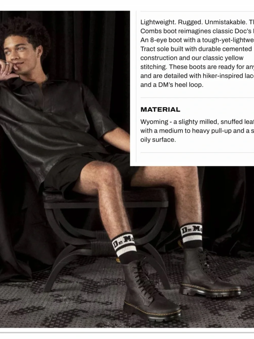 Dr Martens Combs Leather Combat Boots